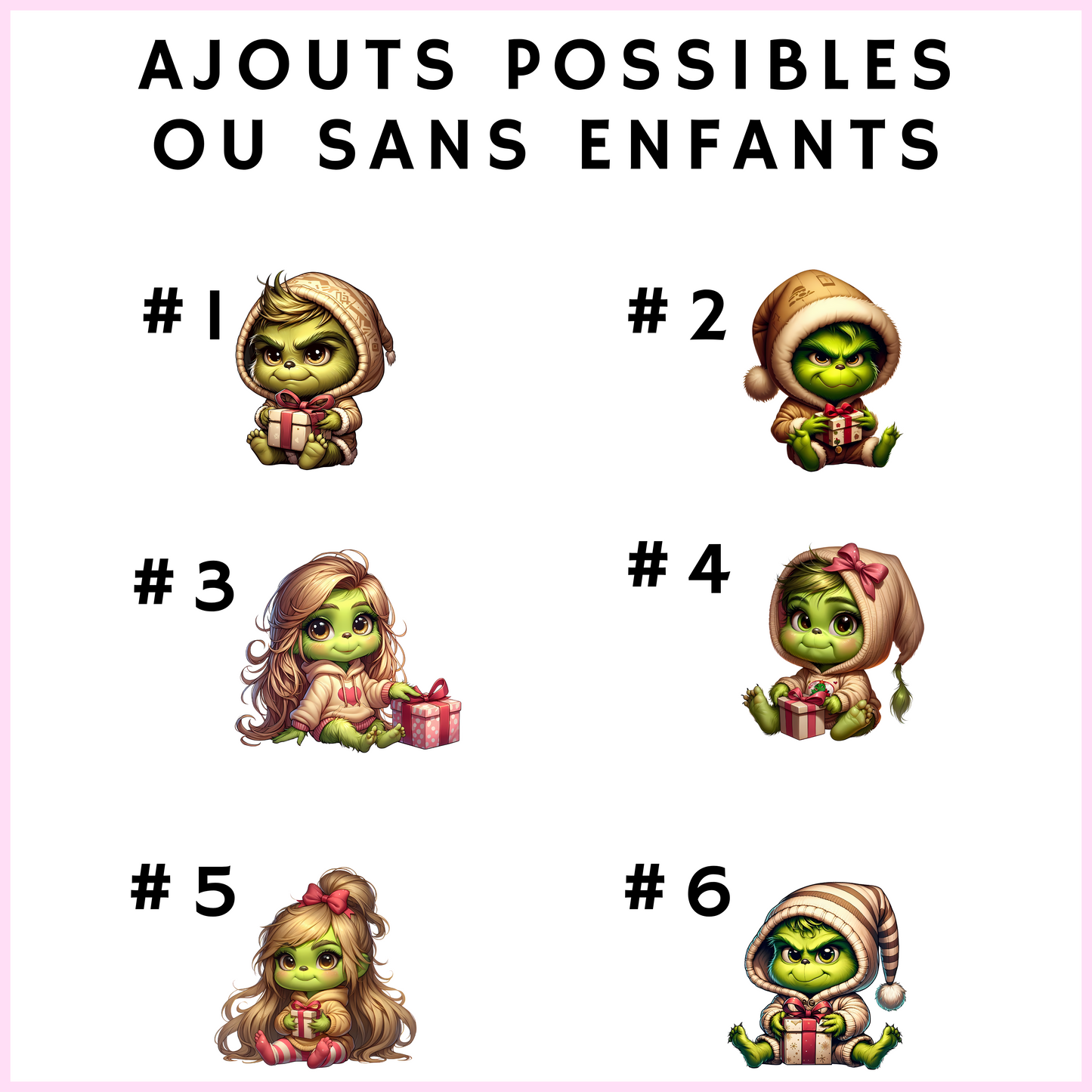 Coton Ouaté Unisexe - Daddy Grinch - Ajouts Possibles D’enfants