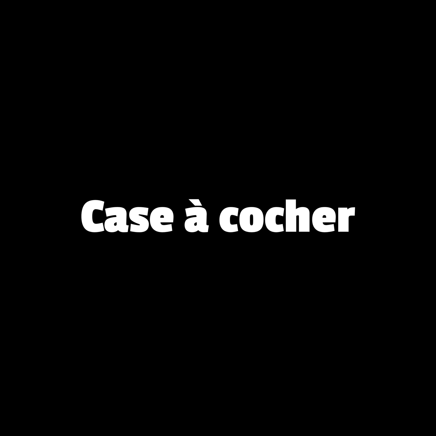 Case À Cocher